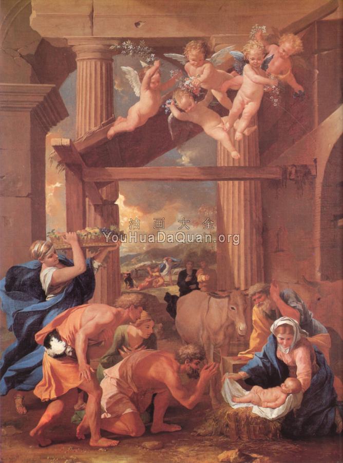 The Adoration of the Shepherds - 尼古拉斯·普桑